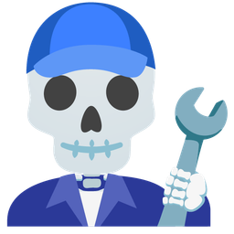 skull and hammer and wrench