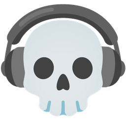 skull and headphone