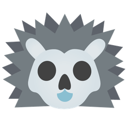 skull and hedgehog