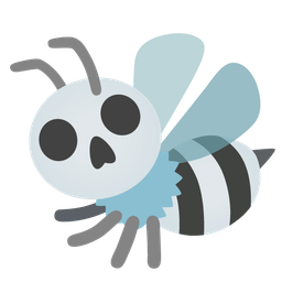 skull and honeybee