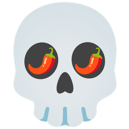 skull and hot pepper