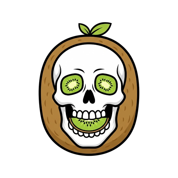 Skull and Kiwi fruit