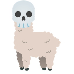 skull and llama