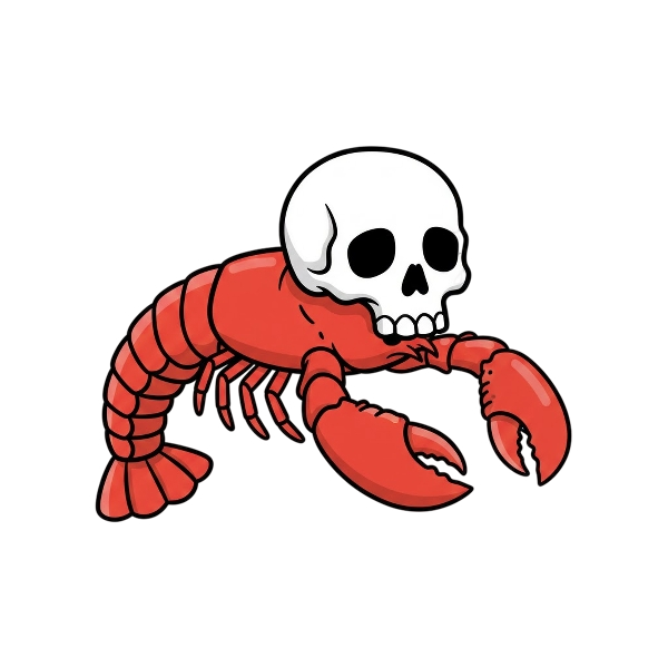 Skull and Lobster