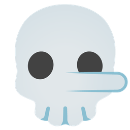 skull and lying face