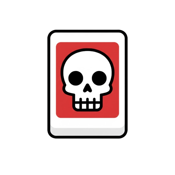 Skull and Mahjong red dragon