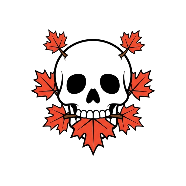 Skull and Maple leaf