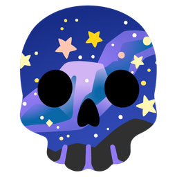 skull and milky way