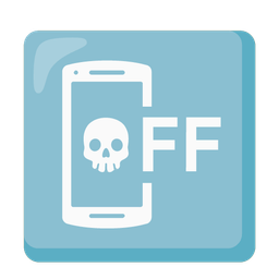 skull and mobile phone off