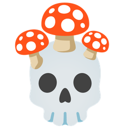 skull and mushroom
