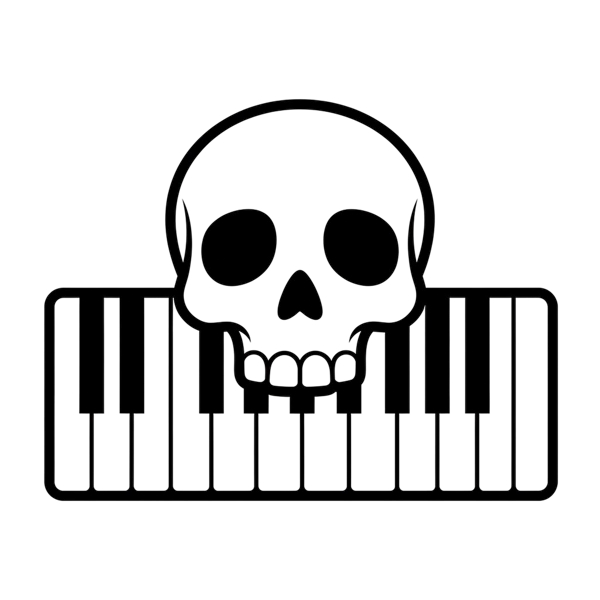 Skull and Musical keyboard