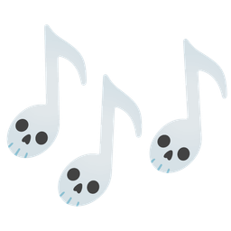 skull and musical notes