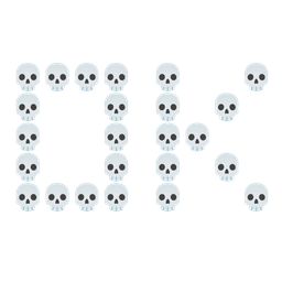 skull and OK button