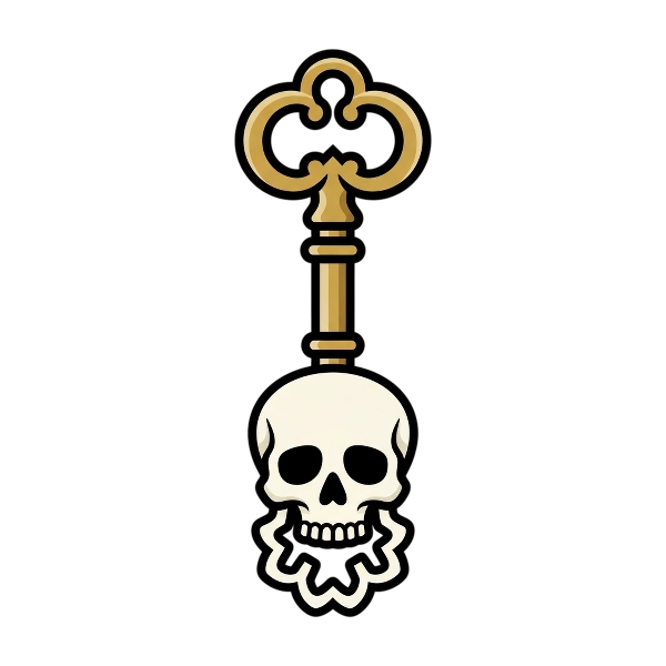 Skull and Old key
