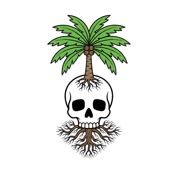 Skull and Palm tree