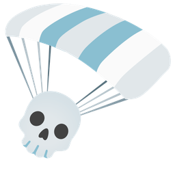skull and parachute