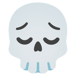 skull and pensive face