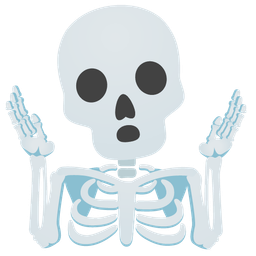 skull and person shrugging