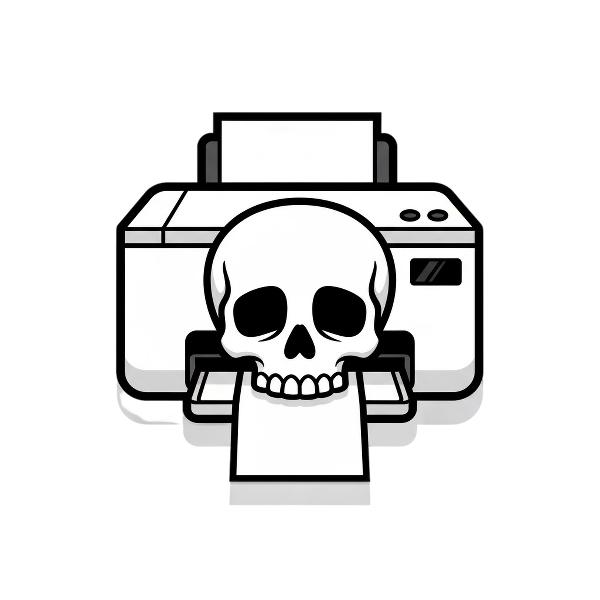 Skull and Printer