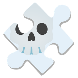 skull and puzzle piece