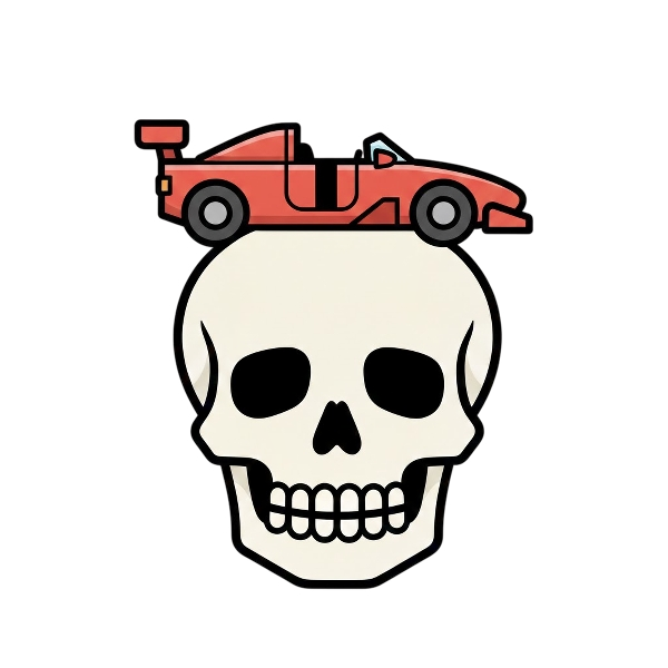 Skull and Racing car