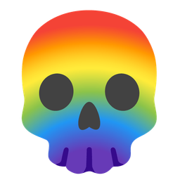 skull and rainbow