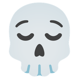 skull and relieved face