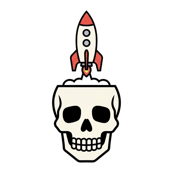 Skull and Rocket