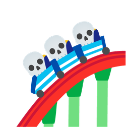 skull and roller coaster