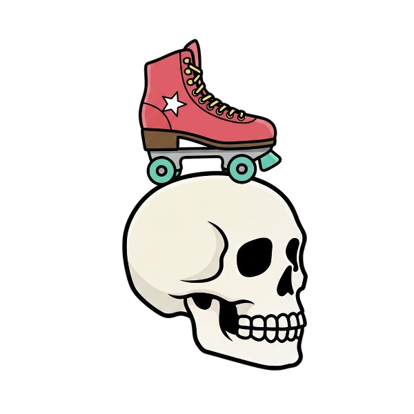 Skull and Roller skate