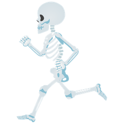 skull and running shoe