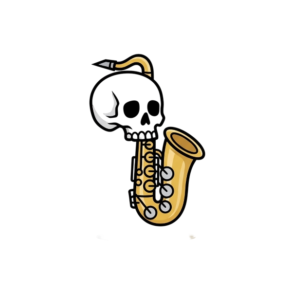 Skull and Saxophone