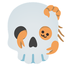 skull and scorpion