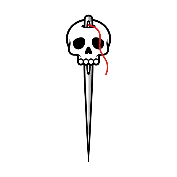 Skull and Sewing needle