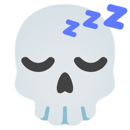 skull and sleeping face