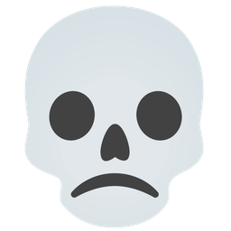 skull and slightly frowning face