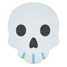Skull and Slightly smiling face