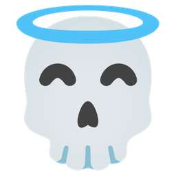 Skull and Smiling face with halo