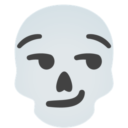 skull and smirking face