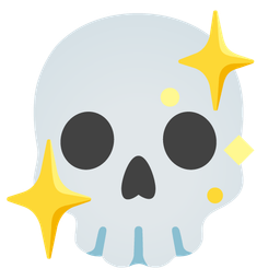 skull and sparkling heart
