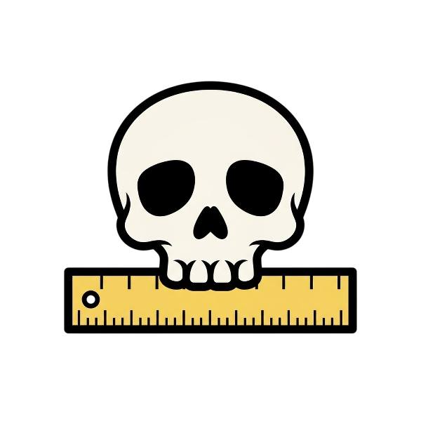 Skull and Straight ruler