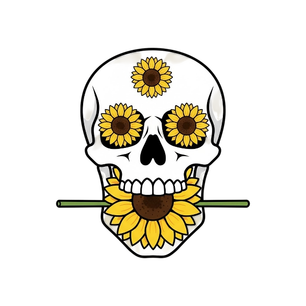 Skull and Sunflower