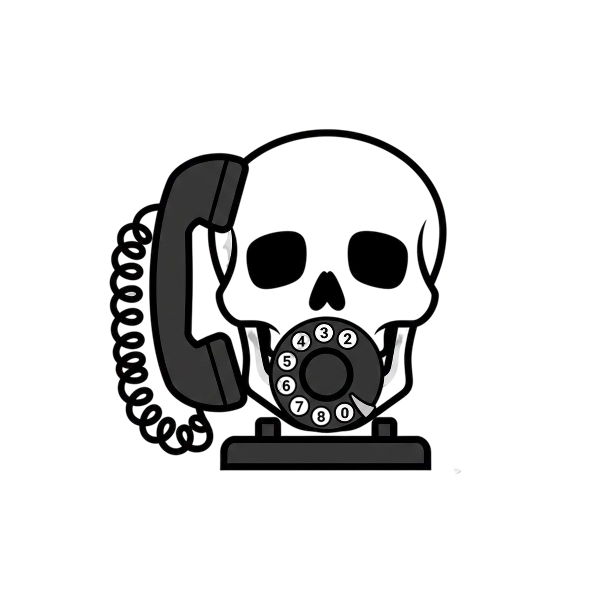 Skull and Telephone