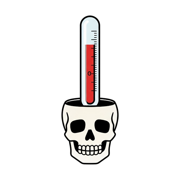 Skull and Thermometer
