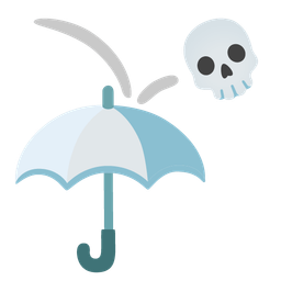 skull and umbrella