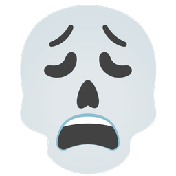 skull and weary face