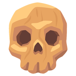 skull and wood