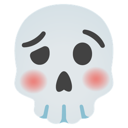 skull and woozy face