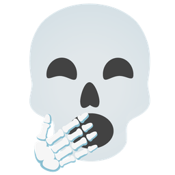skull and yawning face