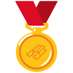 sled and 1st place medal